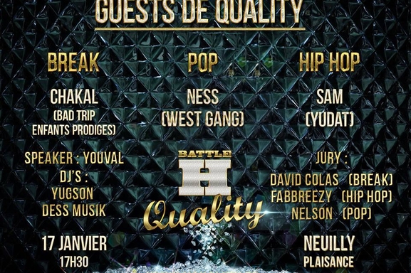 Un concours de danse hors du commun le 16 et 17 Janvier : H QUALITY