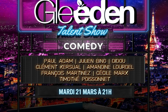 Venez découvrir huit humoristes de talent lors de la 5ème édition du Gleeden Talent Show à l'Apollo Théâtre le mardi 21 mars