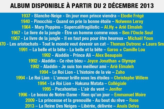 "We love Disney", un album d'exception revisitant les plus grands classiques de Disney