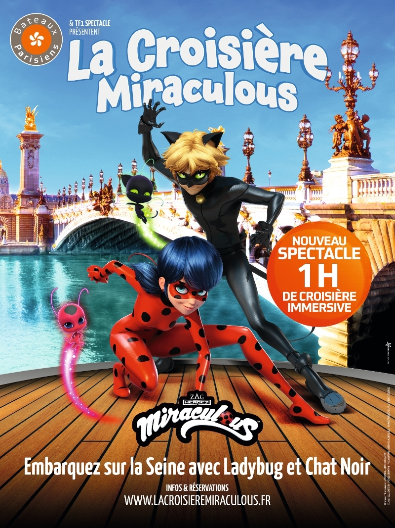 Jeu-concours : gagnez vos places pour découvrir La Croisière Miraculous en  famille et suivez les aventures de Ladybug et Chat Noir en plein coeur de  Paris 