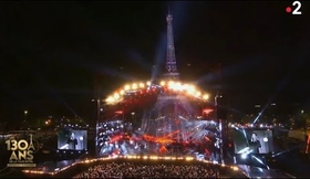 Live TV Show Paris 130 Years  Eiffel Tower/ Florent Pagny