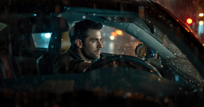 Casting homme et femme avec voiture foncée pour tournage film