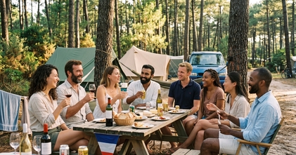 Casting modèle homme et femme pour un shooting lifestyle dans un camping