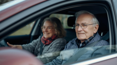 Casting couple de séniors homme et femme entre 60 et 65 ans pour campagne publicitaire automobile