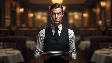 Casting homme serveur de tout âge pour silhouette dans film