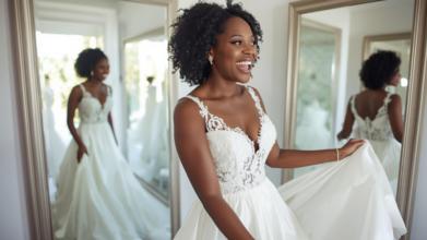 Casting femme mannequin cabine pour collection de robes de mariée