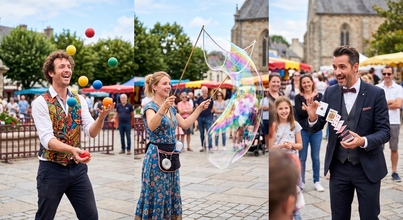 Casting jongleur animateur bulle géante et magicien close up pour le mois de décembre