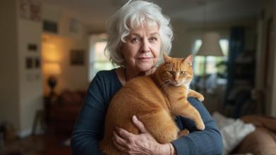 Casting femme de 60 ans avec chat roux pour tournage publicité
