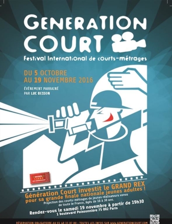 Le festival Génération Court, parrainé par Luc Besson vous donne rendez vous le 19 novembre au Grand Rex