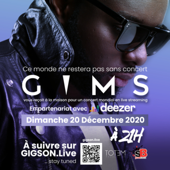 "Gims" l'artiste au 5 millions d’albums en concert ce 20 décembre 2020, ca se passe en ligne et vous êtes invité !