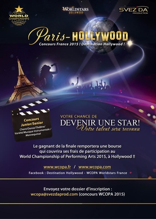 Concours Paris Hollywood : Nouveaux talents tous domaines confondus avec Casting.fr