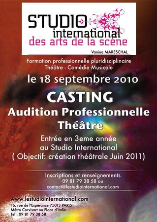 Intégrez Studio International des Arts de la Scène!