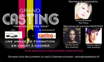Casting.fr vous offre une année de formation, participez au concours : Trouvez votre voix
