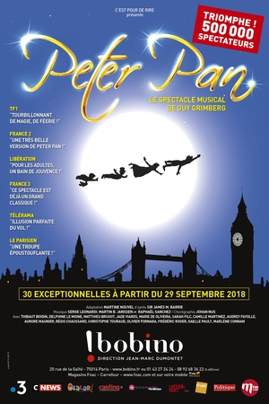 Le spectacle musical de « Peter Pan » est de retour au théâtre Bobino