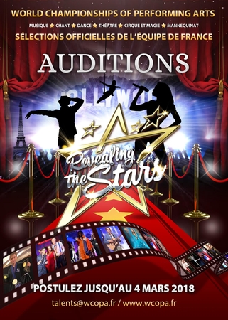 Auditions concours Revealing the Stars ! Sélections nationales France du World Championship of Performing Arts Hollywood !