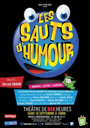 Casting.fr fait appel aux humoristes pour se produire sur scène dans le cadre: Des Sauts d'humour