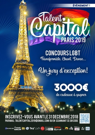 Talent Capital Paris 2019 cherche son grand artiste , participez au casting maintenant.