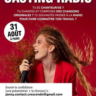 Chanteurs et chanteuses, faites-vous connaître et passez à la radio en participant au casting exceptionnel de Crescendo Live 