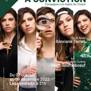 “Pièce à conviction” la pièce policière et humoristique, écrit et jouée par Alexiane Torres qui interprétera une trentaine de personnages à elle seule. A découvrir dès maintenant au théâtre la Flèche!