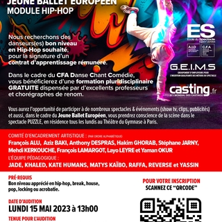 Appel à candidatures : intégrez la section hip-hop de la formation CFA de l'Académie Internationale de Danse et devenez un danseur professionnel et reconnu dans le milieu