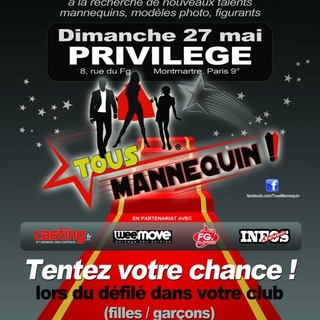 Participez à la selection de "Tous mannequins" à Paris !