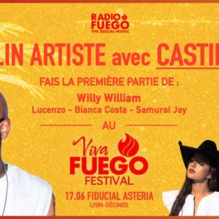 Casting chanteur et chanteuse latino, dance ou urban pour performer en première partie d'un festival avec Willy William, Lucenzo et Bianca Costa
