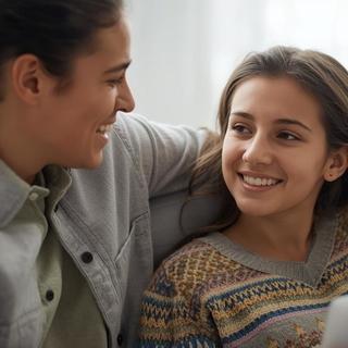 Casting duo parents et adolescents pour enregistrement podcast filmé